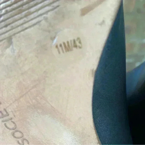 Sole Society Black Leather Cowboy Booties - Size 11M / 43 - Lolanna Pointed Toe - Picture 4 of 12